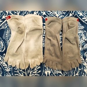 Lot of 2 pairs of Injinji Toesocks Men Size Large Performance Mini Crew (used)